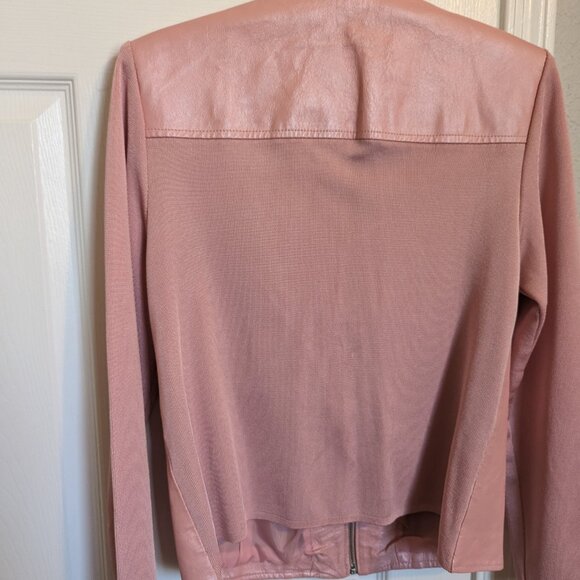 Pearl Pink STUDDED LEATHER & Knit Jacket! | M | Nygard | EUC - Picture 6 of 9